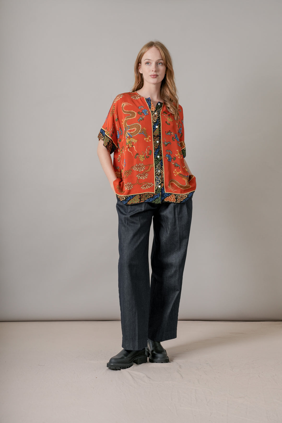 Dragon Rust Tea Blouse - One Hundred Stars