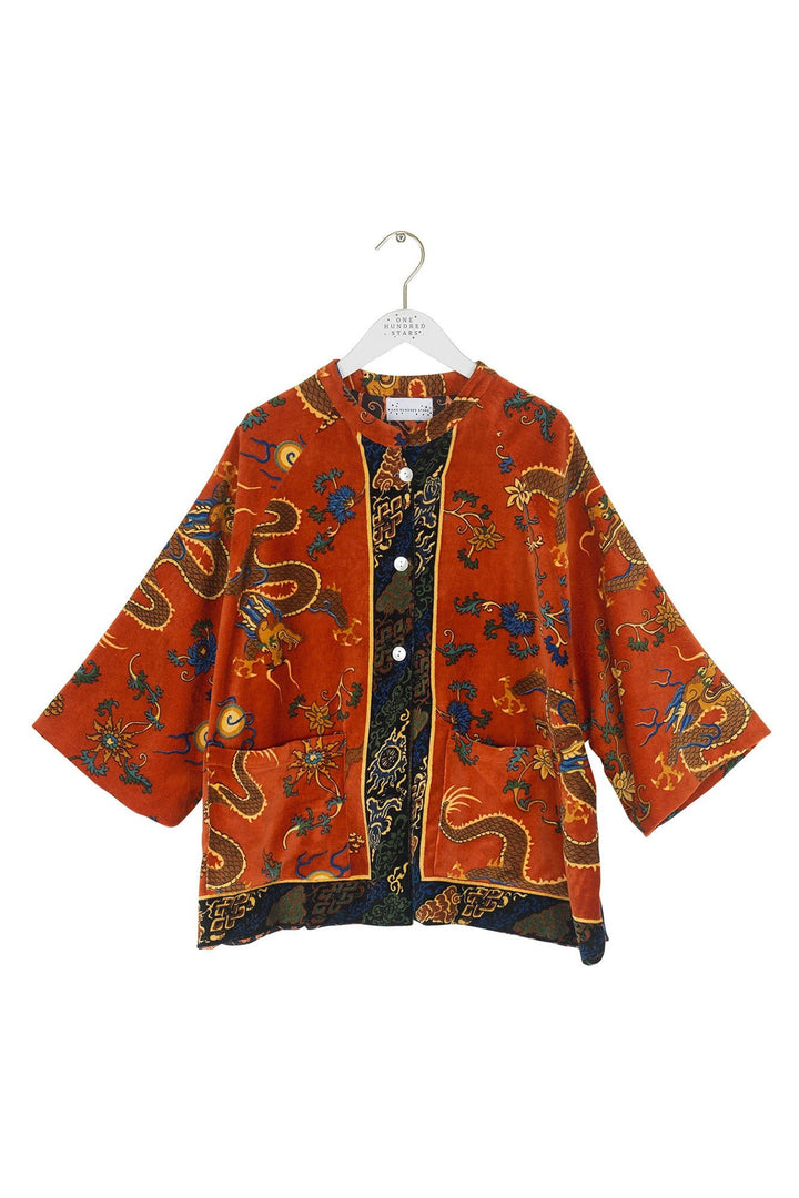 Dragon Rust Velvet Jacket - One Hundred Stars