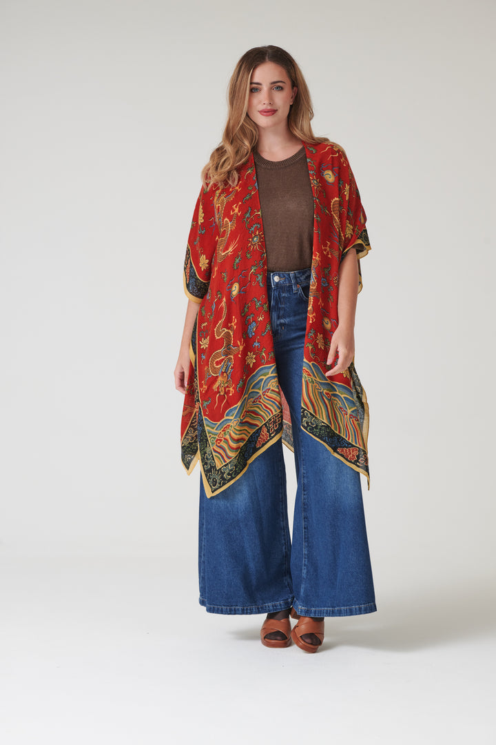 Dragon Rust Wool Throwover - One Hundred Stars