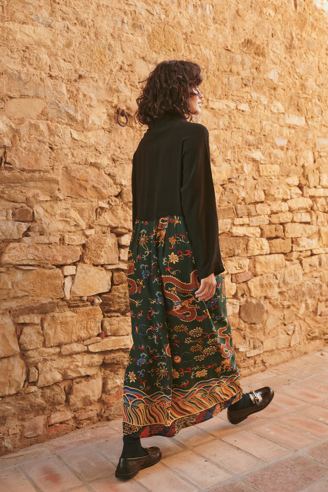 Dragon Green Slouch Dress - One Hundred Stars