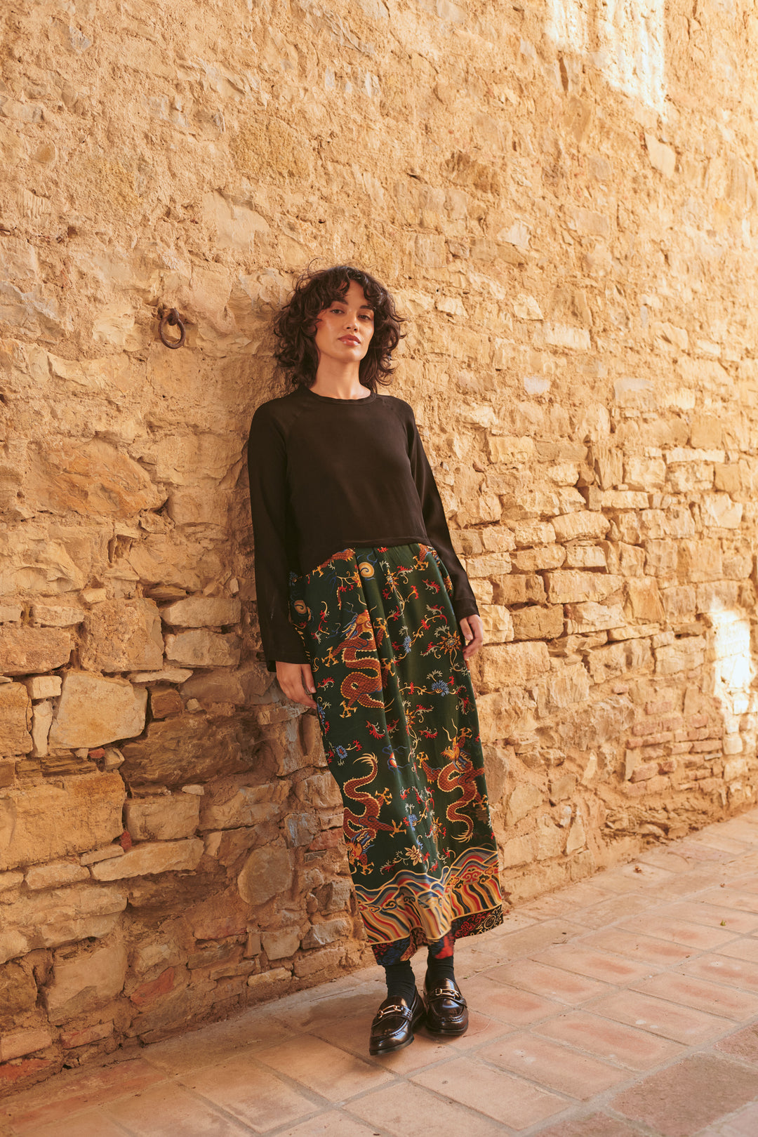 Dragon Green Slouch Dress - One Hundred Stars