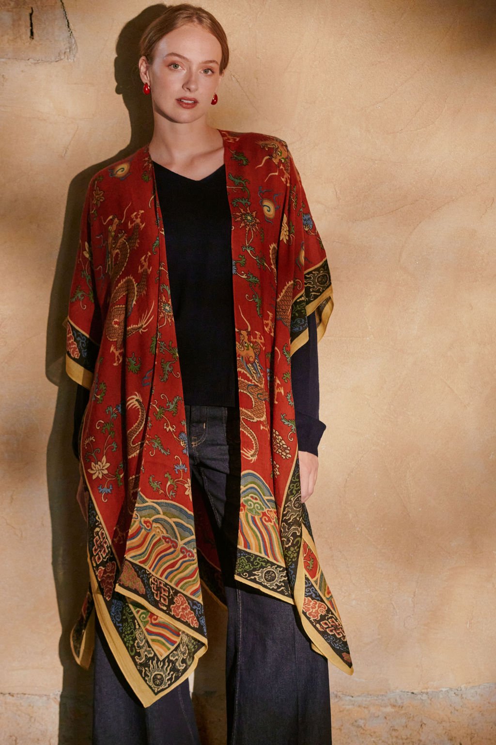 Dragon Rust Wool Throwover - One Hundred Stars