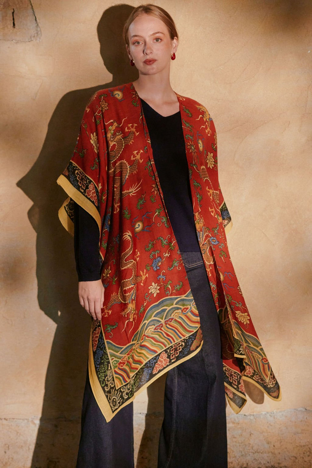 Dragon Rust Wool Throwover - One Hundred Stars