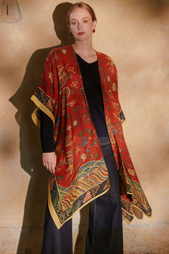 Dragon Rust Wool Throwover - One Hundred Stars