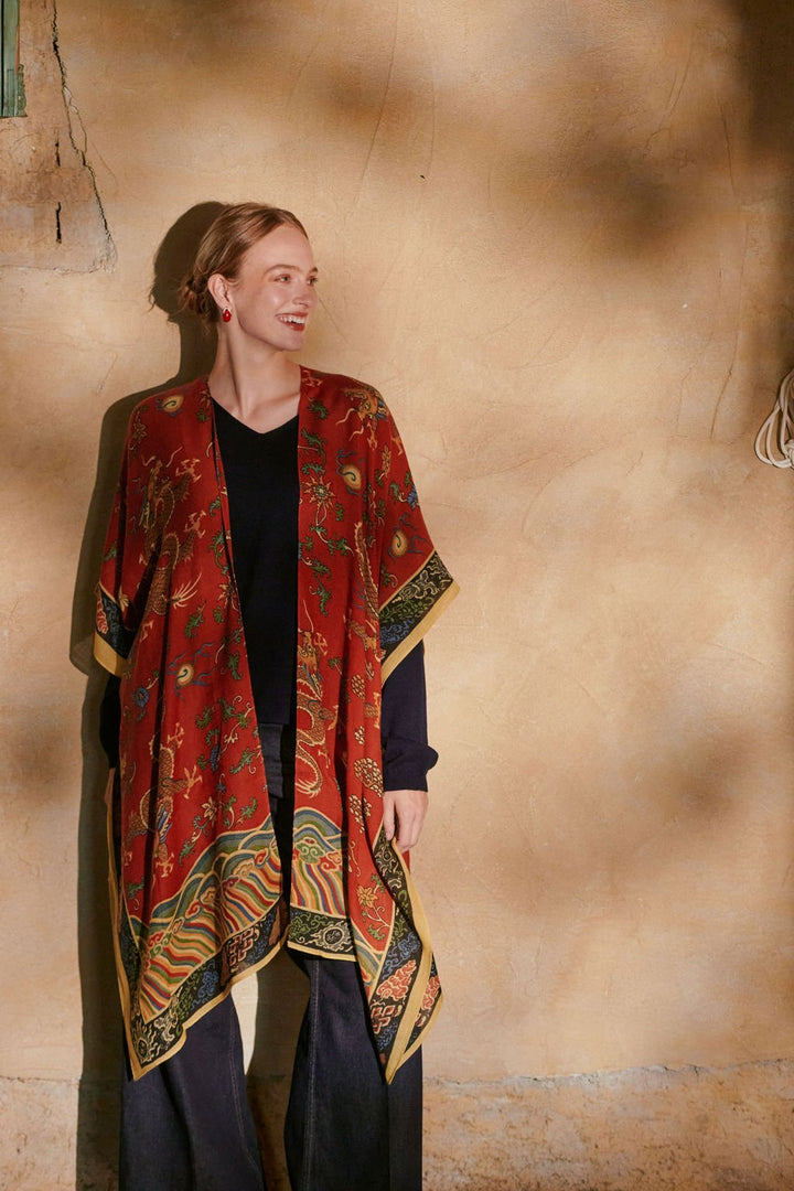 Dragon Rust Wool Throwover - One Hundred Stars