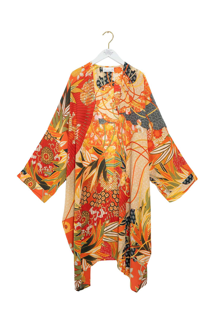 Fans Scarlet Grande Kimono - One Hundred Stars