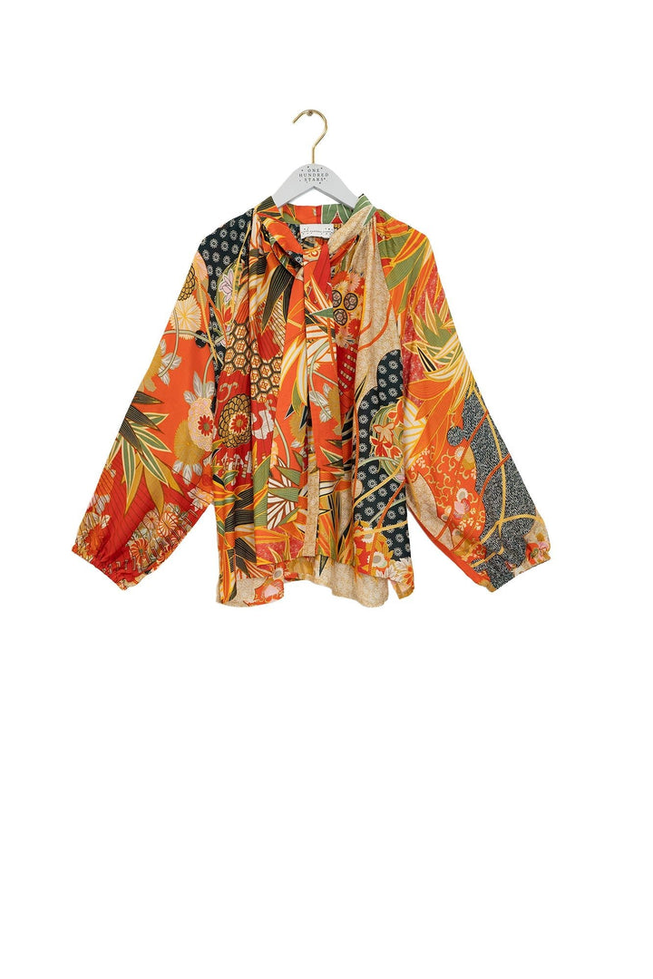 Fans Scarlet PussyBow Blouse - One Hundred Stars
