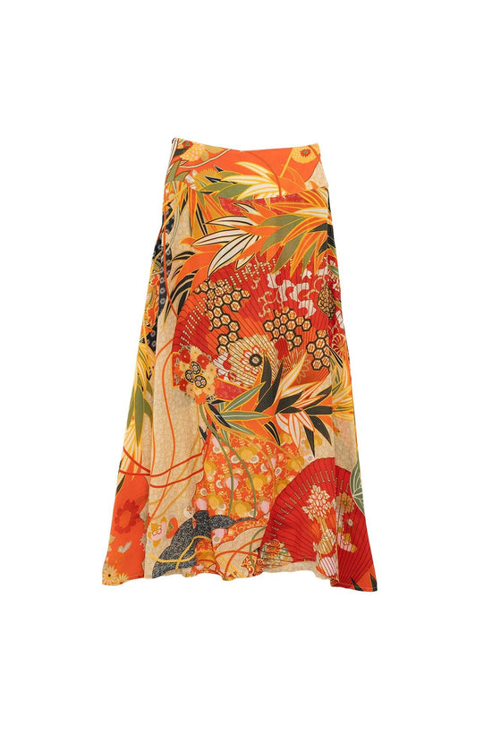 Fans Scarlet A-line Maxi Skirt Crepe