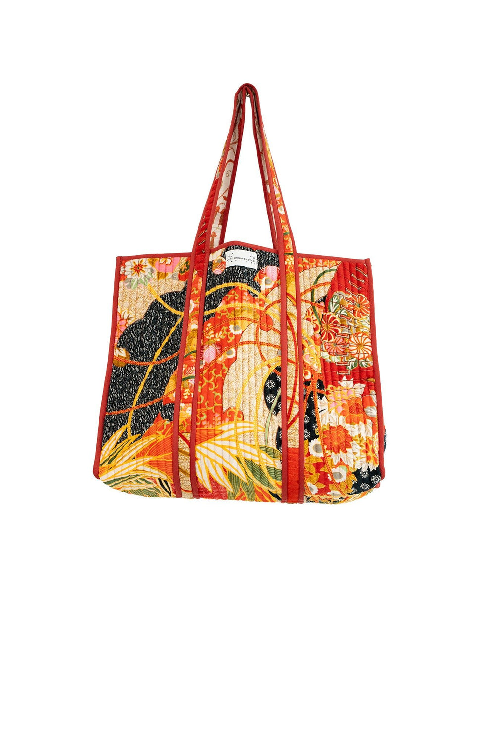 Fans Scarlet Large Velvet Tote Bag - One Hundred Stars