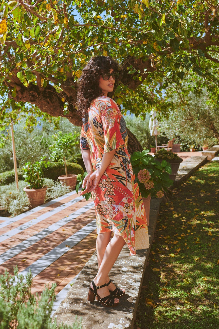 Fans Scarlet Obi Dress - One Hundred Stars