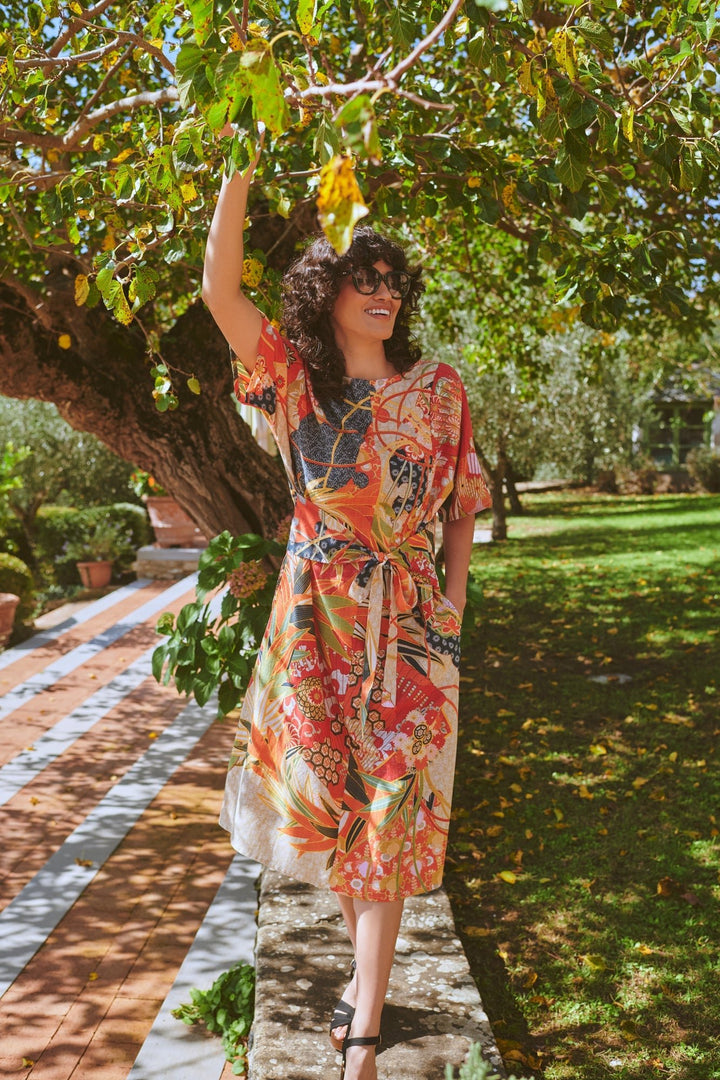 Fans Scarlet Obi Dress - One Hundred Stars