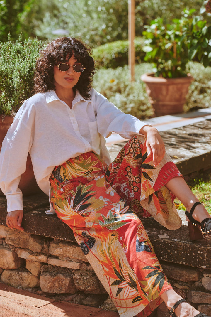 Fans Scarlet Palazzo Pants - One Hundred Stars