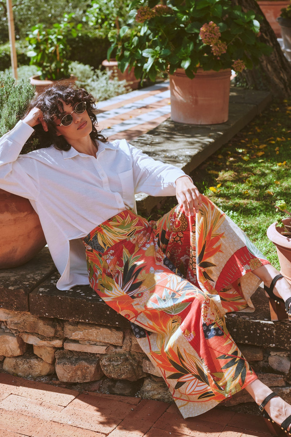 Fans Scarlet Palazzo Pants - One Hundred Stars