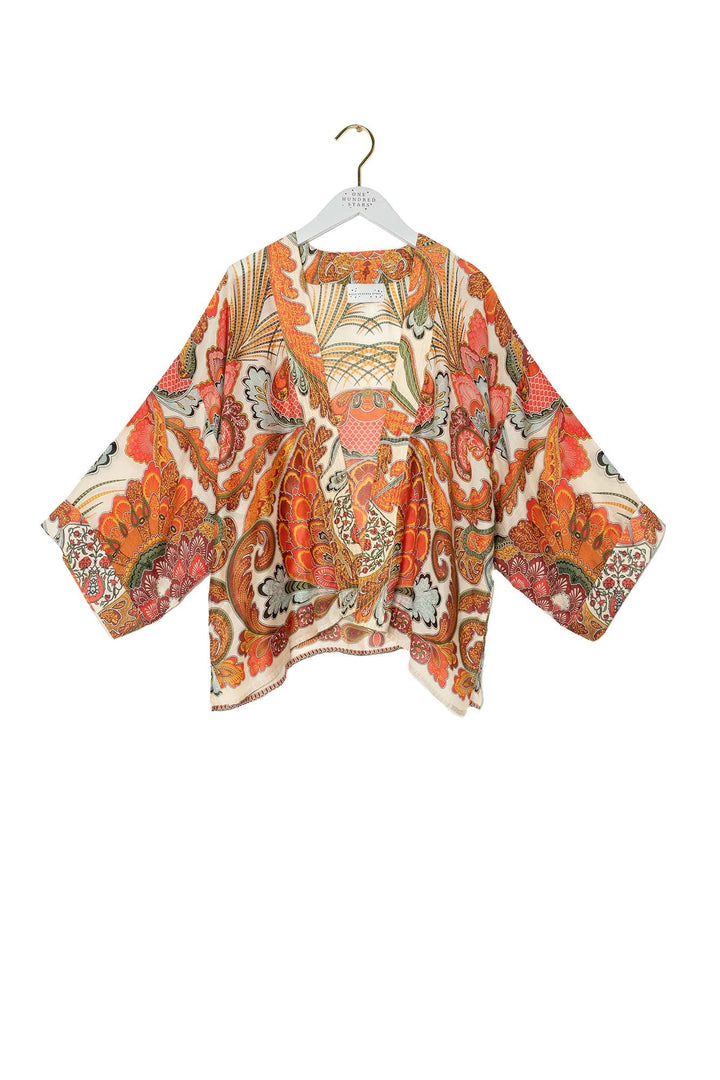 Fiesta Orange Kimono - One Hundred Stars