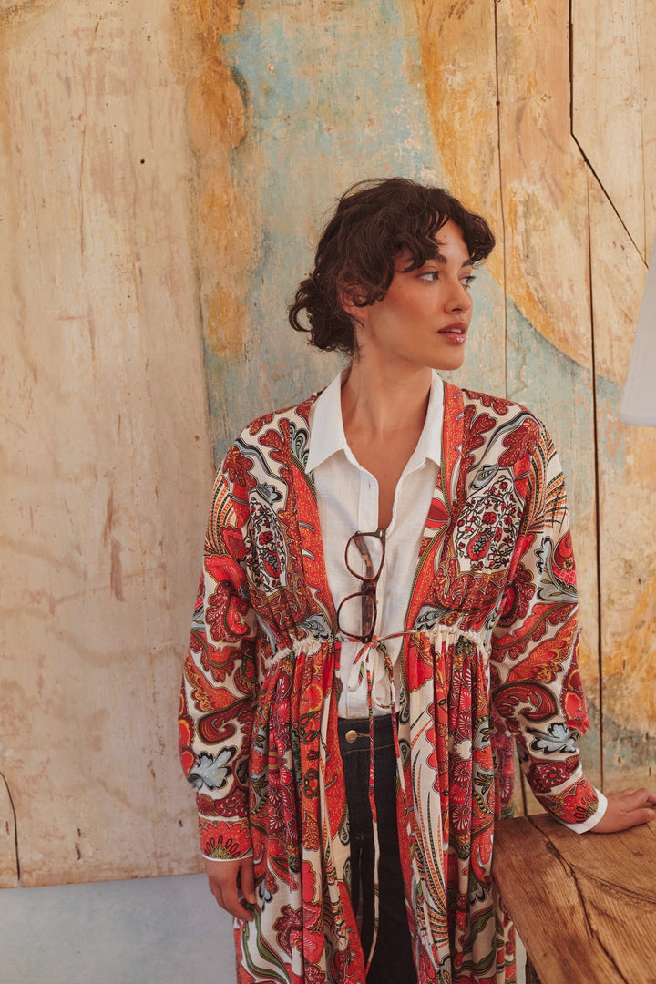 Fiesta Orange Duster Jacket - One Hundred Stars