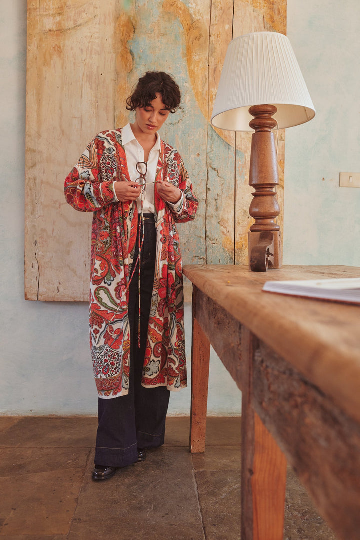 Fiesta Orange Duster Jacket - One Hundred Stars