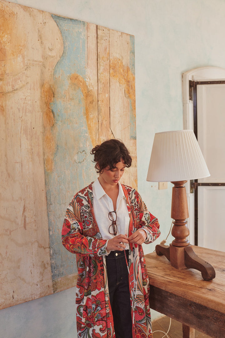 Fiesta Orange Duster Jacket - One Hundred Stars