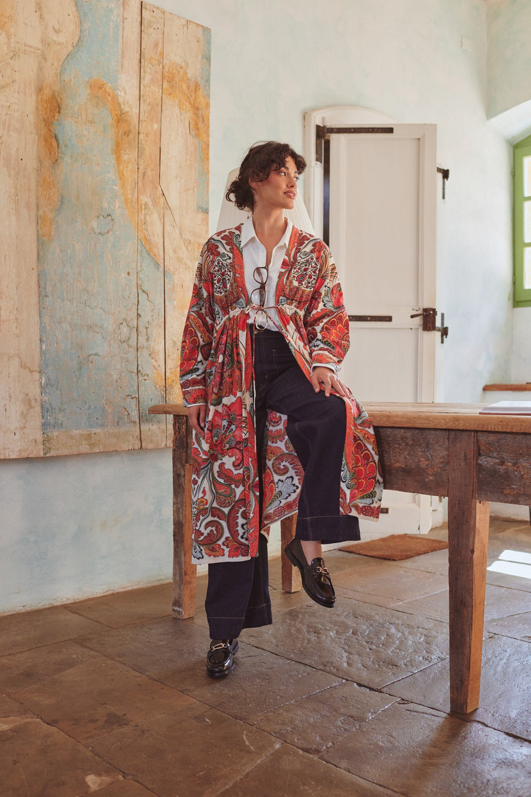 Fiesta Orange Duster Jacket - One Hundred Stars