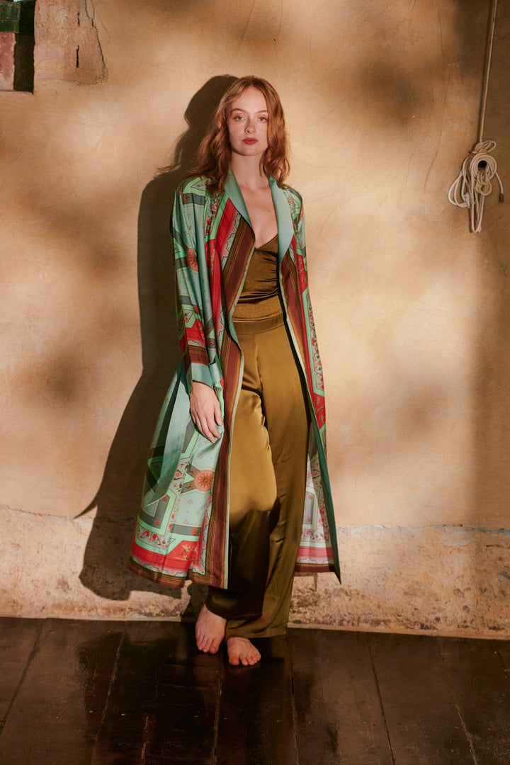 Fleur De Lys Aqua Gown