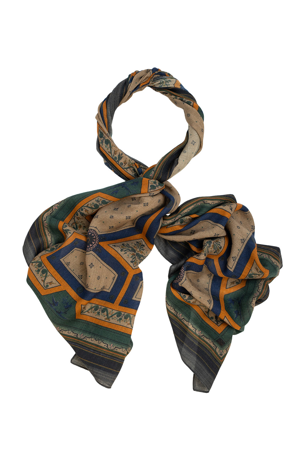 Fleur De Lys Sand Wool Scarf - One Hundred Stars