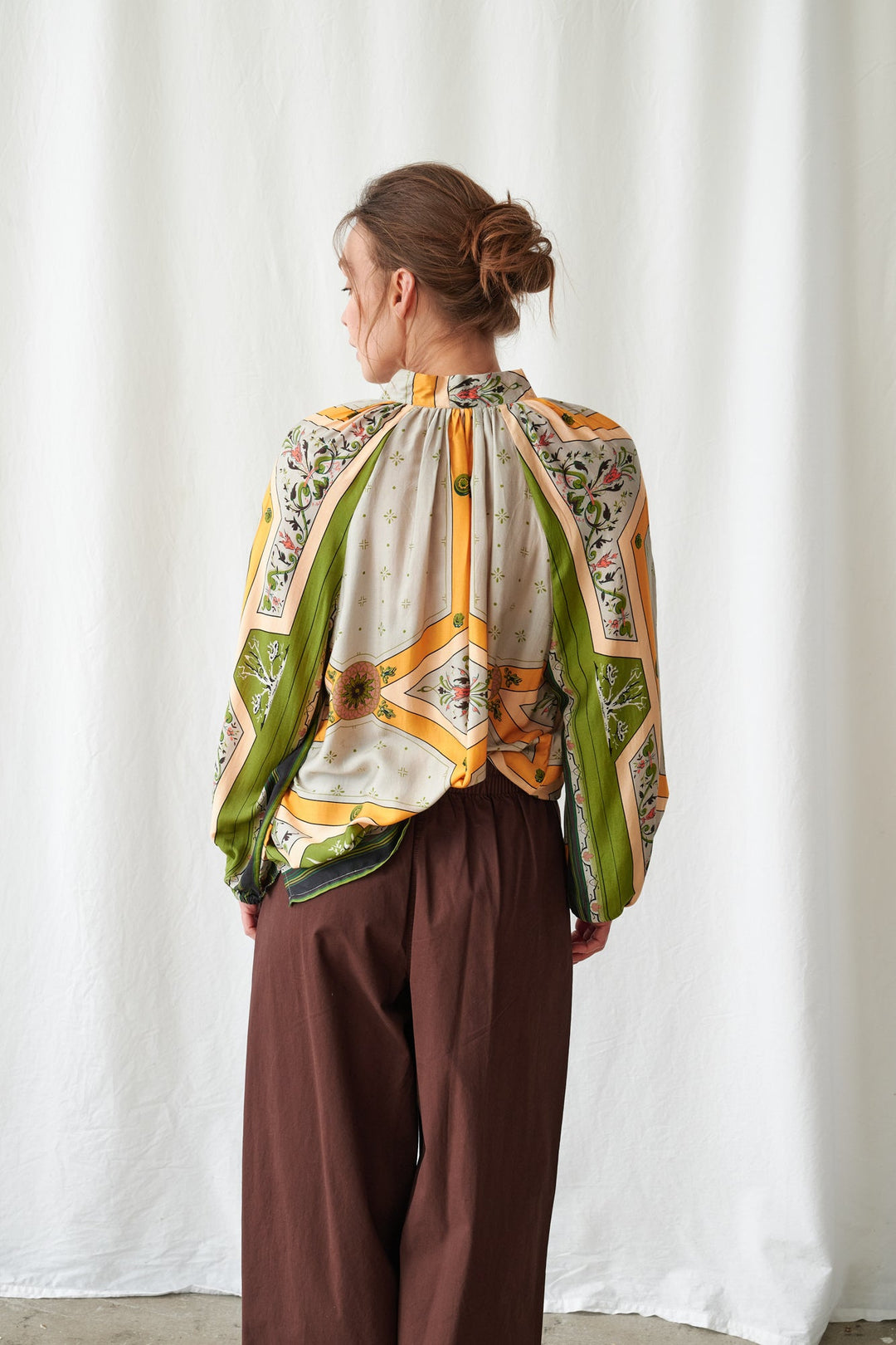 Fleur De Lys Gold Pussybow Blouse - One Hundred Stars