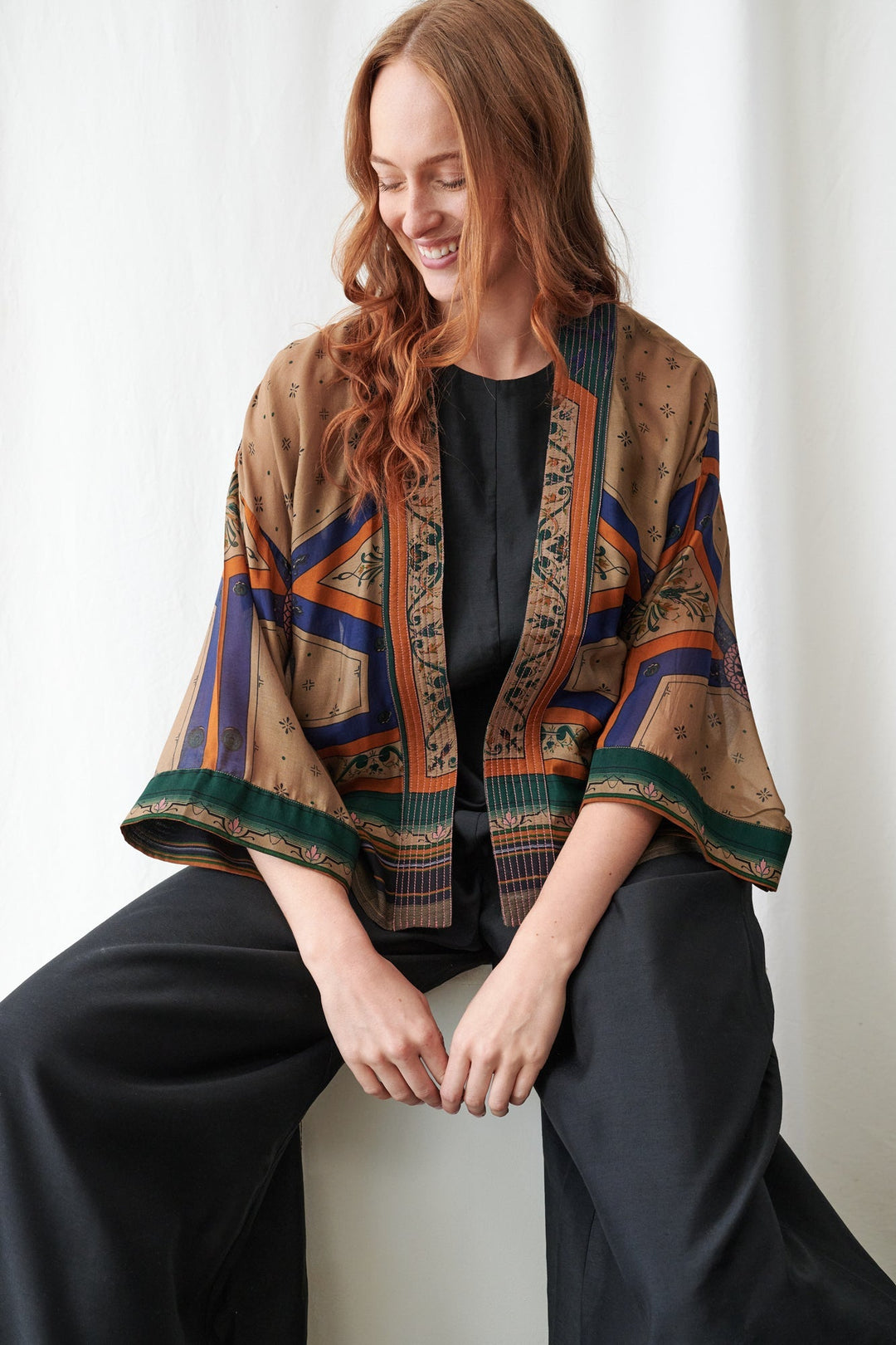 Fleur De Lys Sand Kimono - One Hundred Stars