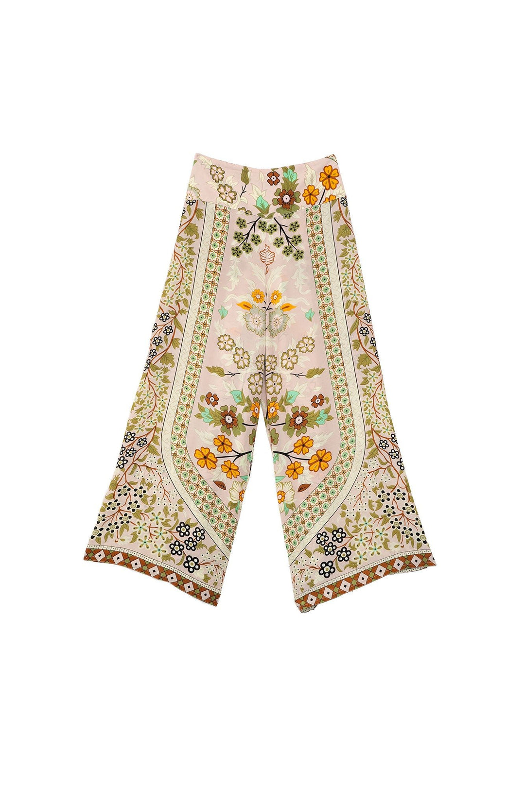 Flower Arch Sage Palazzo Pants - One Hundred Stars