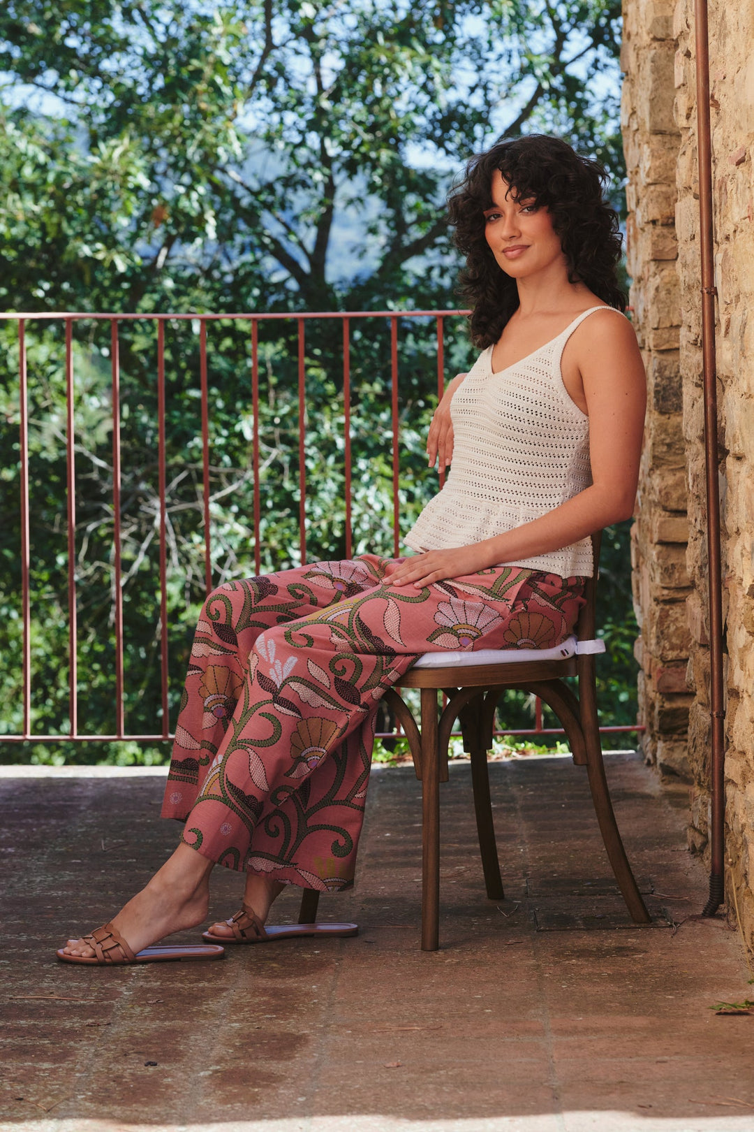 Giant Kantha Dusk Palazzo Pants - One Hundred Stars