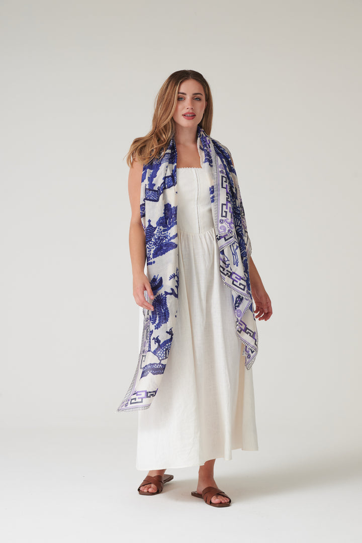 Giant Willow Blue Scarf - One Hundred Stars