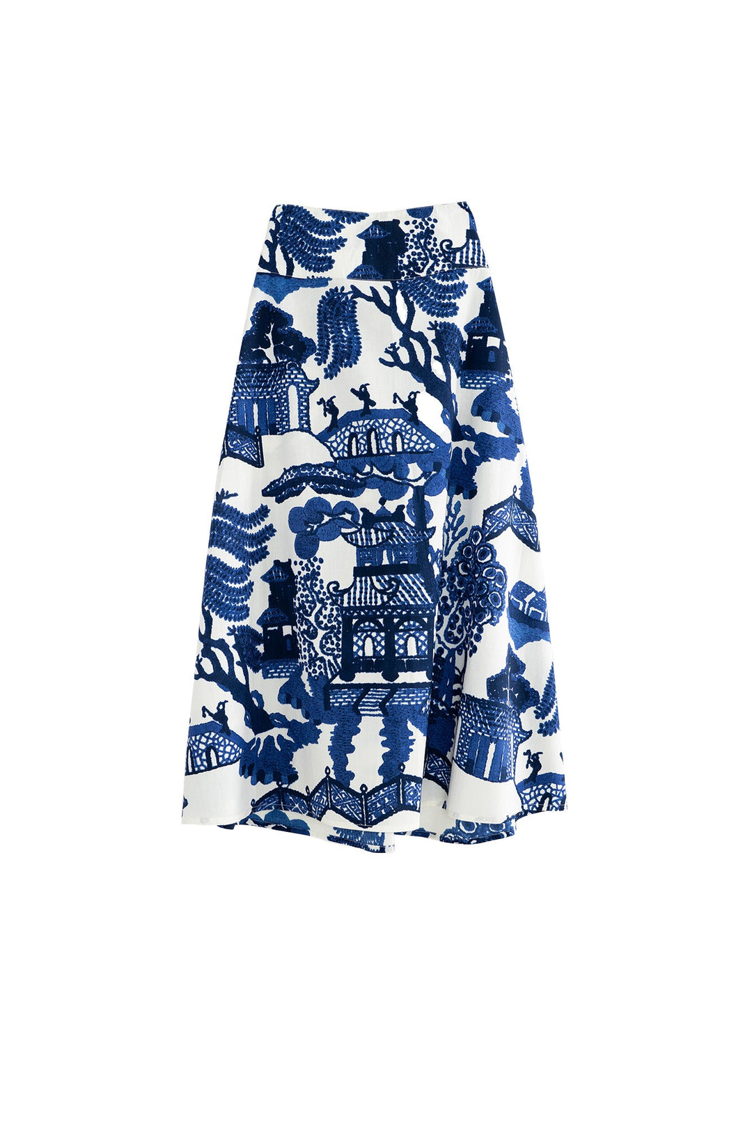 Giant Willow Blue A - line Maxi Skirt - One Hundred Stars