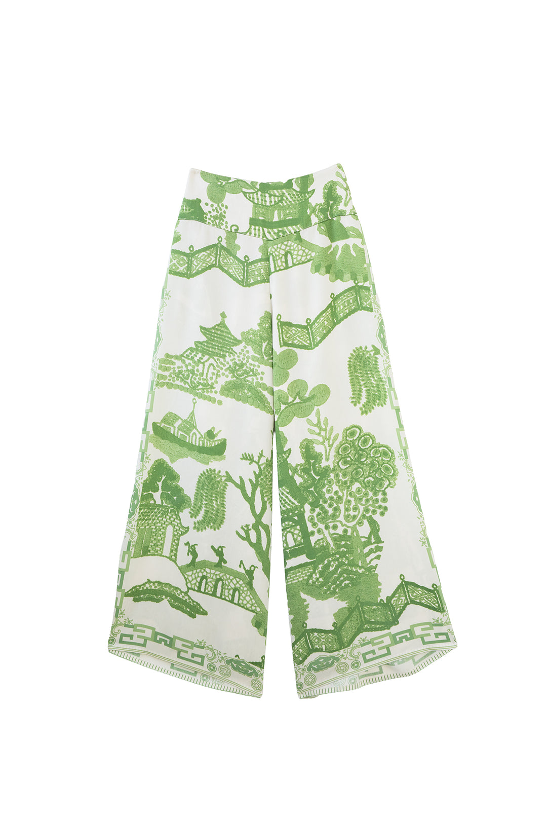 Giant Willow Green Palazzo Pants - One Hundred Stars