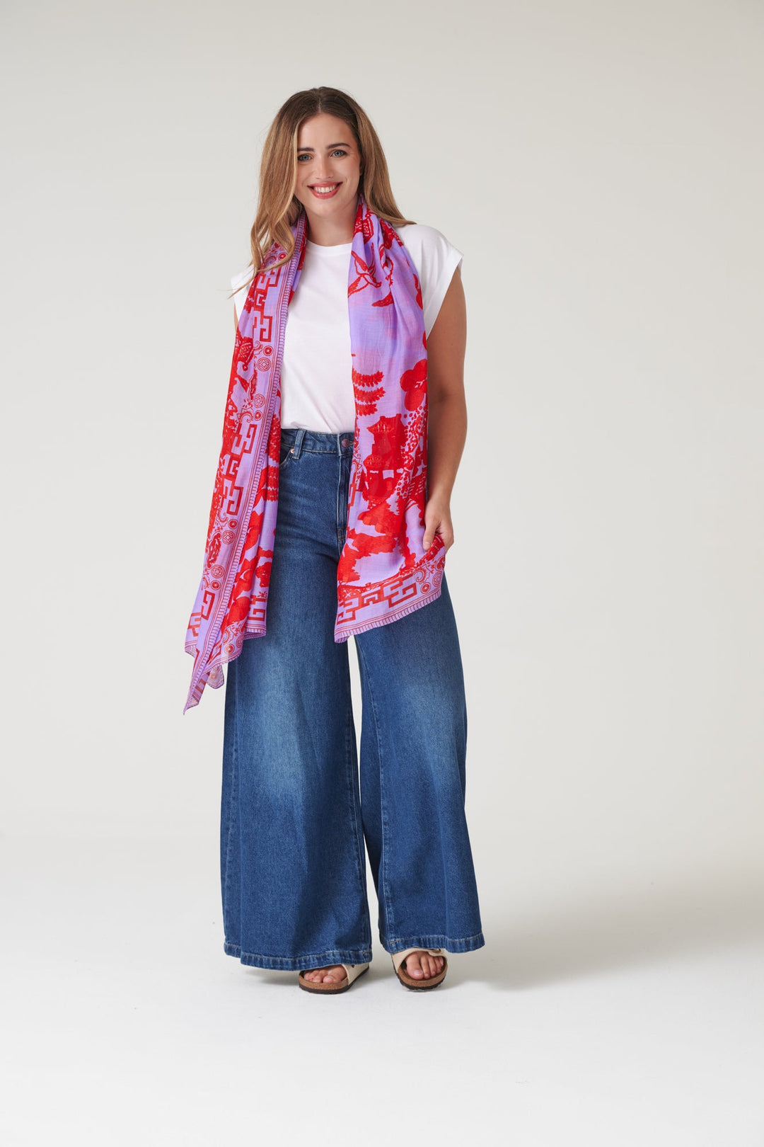 Giant Willow Violet Scarf - One Hundred Stars