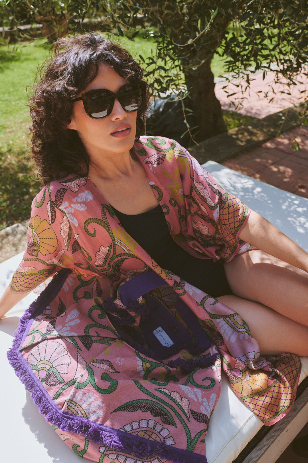 Giant Kantha Dusk Slouch Bag - One Hundred Stars