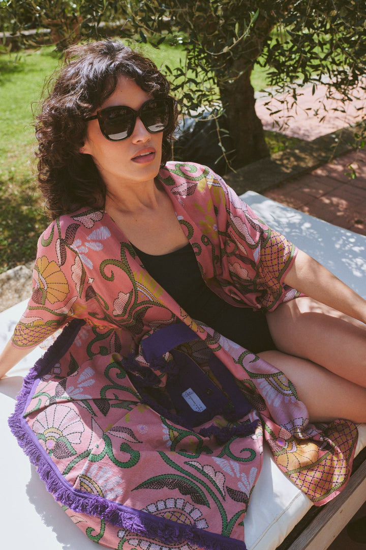 Giant Kantha Dusk Slouch Bag - One Hundred Stars