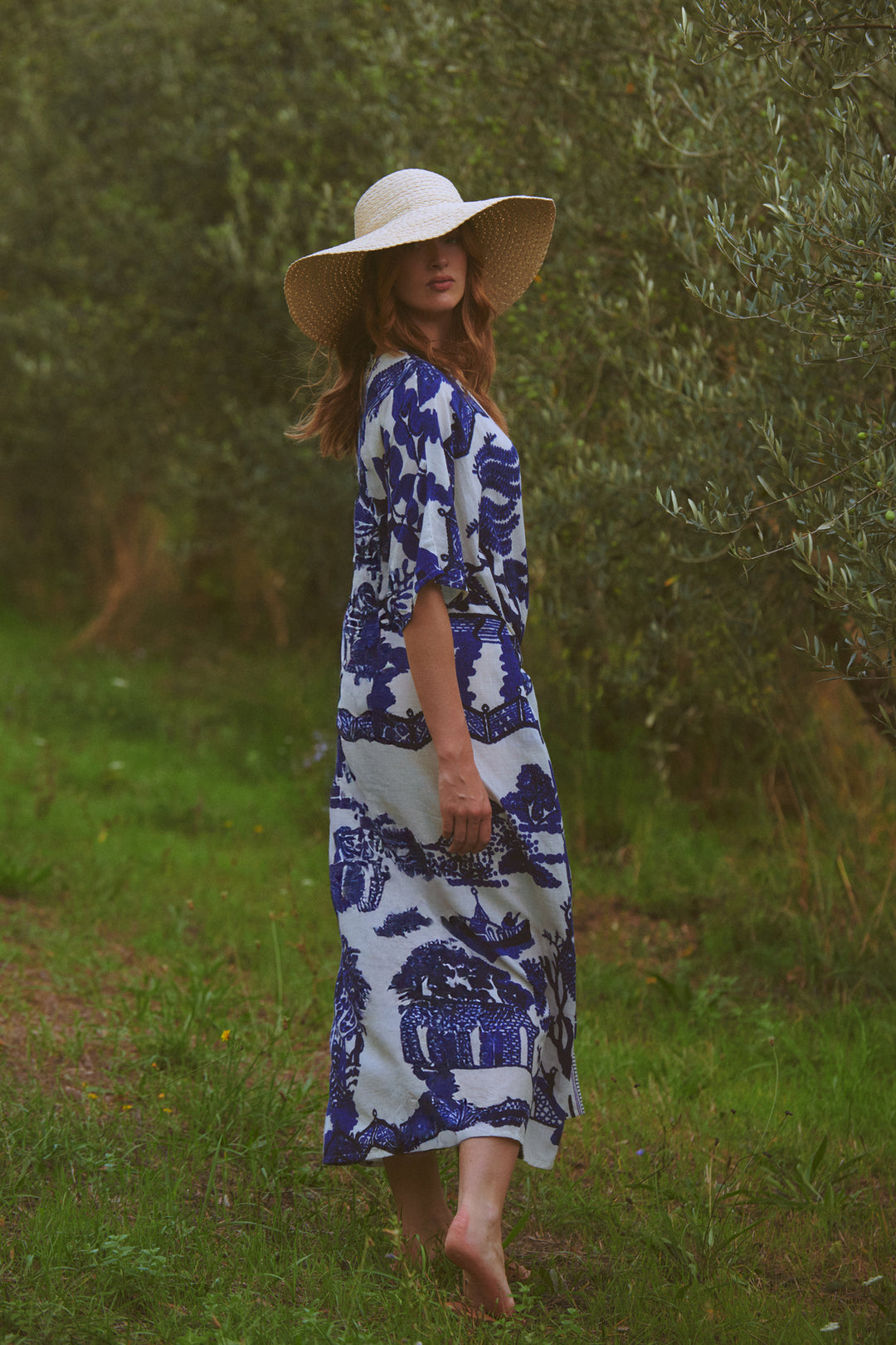 Giant Willow Blue Obi Dress - One Hundred Stars