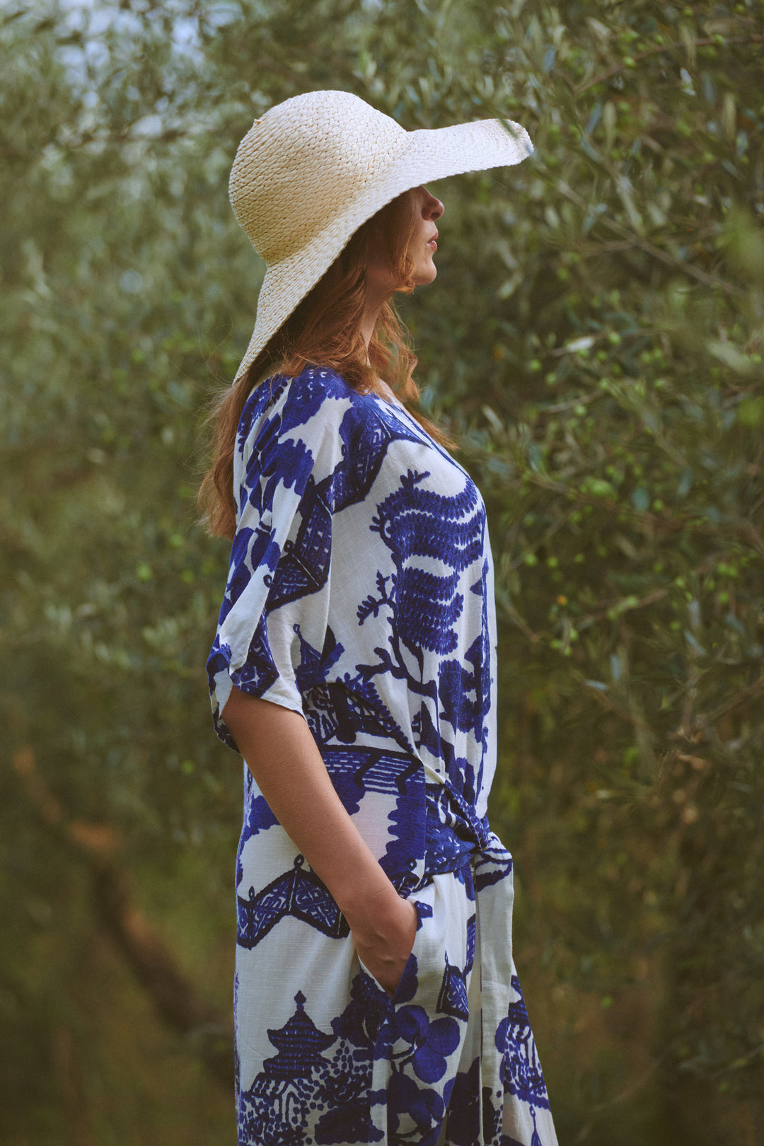 Giant Willow Blue Obi Dress - One Hundred Stars