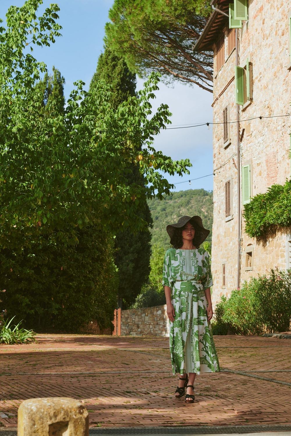 Giant Willow Green Obi Dress - One Hundred Stars