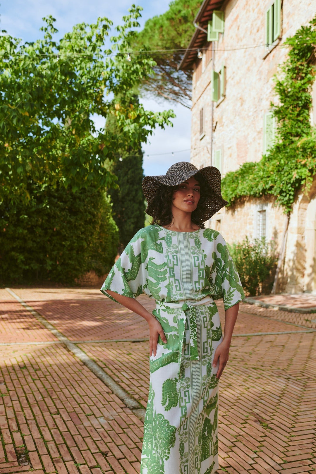 Giant Willow Green Obi Dress - One Hundred Stars