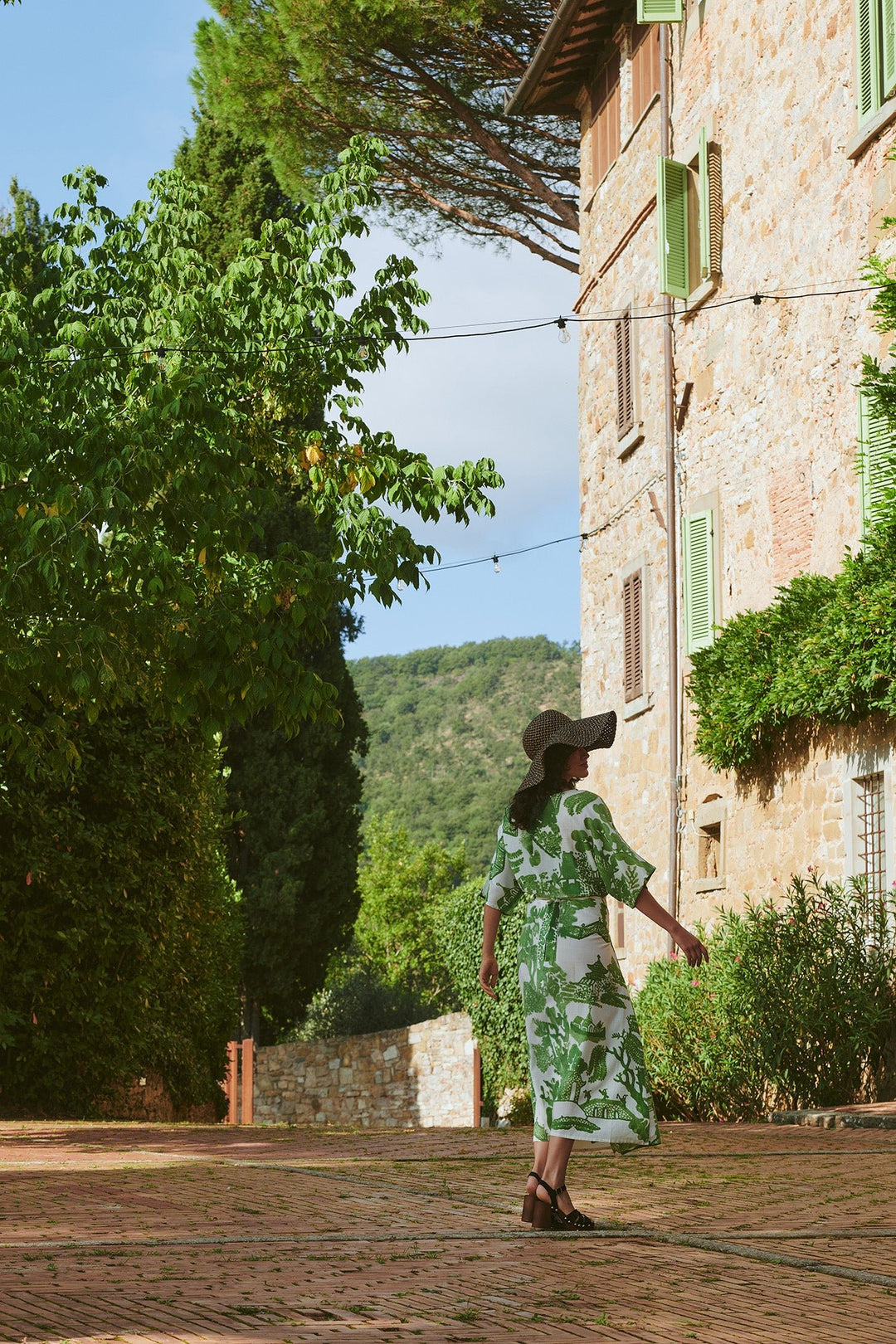 Giant Willow Green Obi Dress - One Hundred Stars