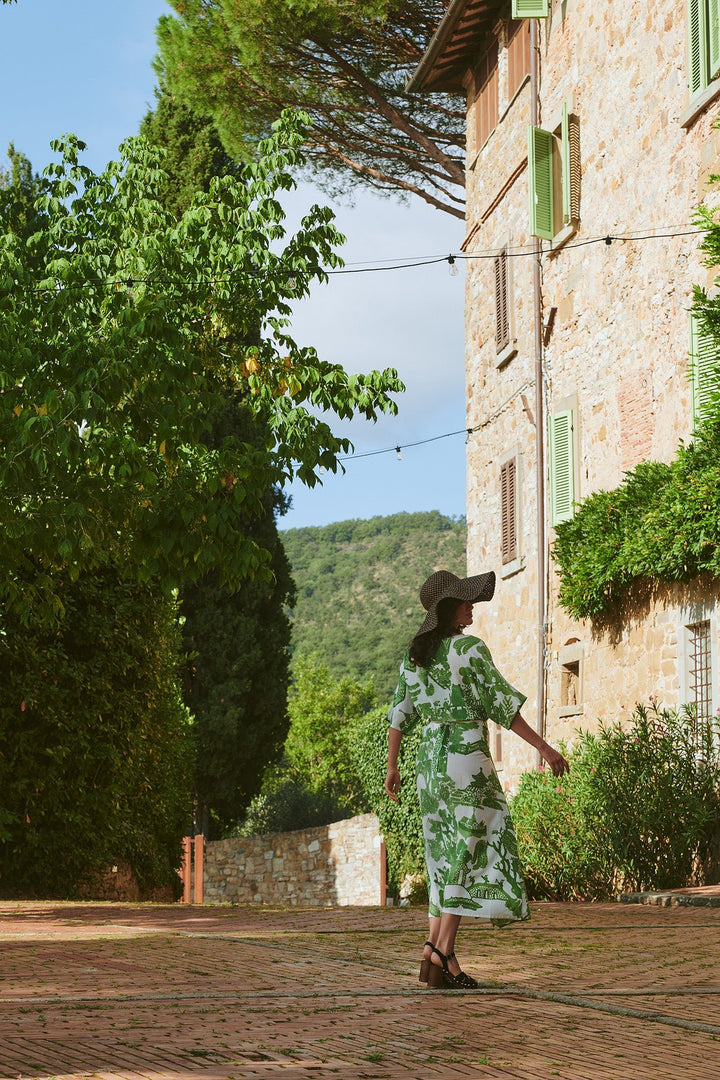 Giant Willow Green Obi Dress - One Hundred Stars