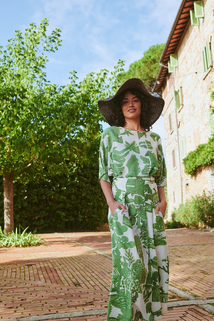 Giant Willow Green Obi Dress - One Hundred Stars