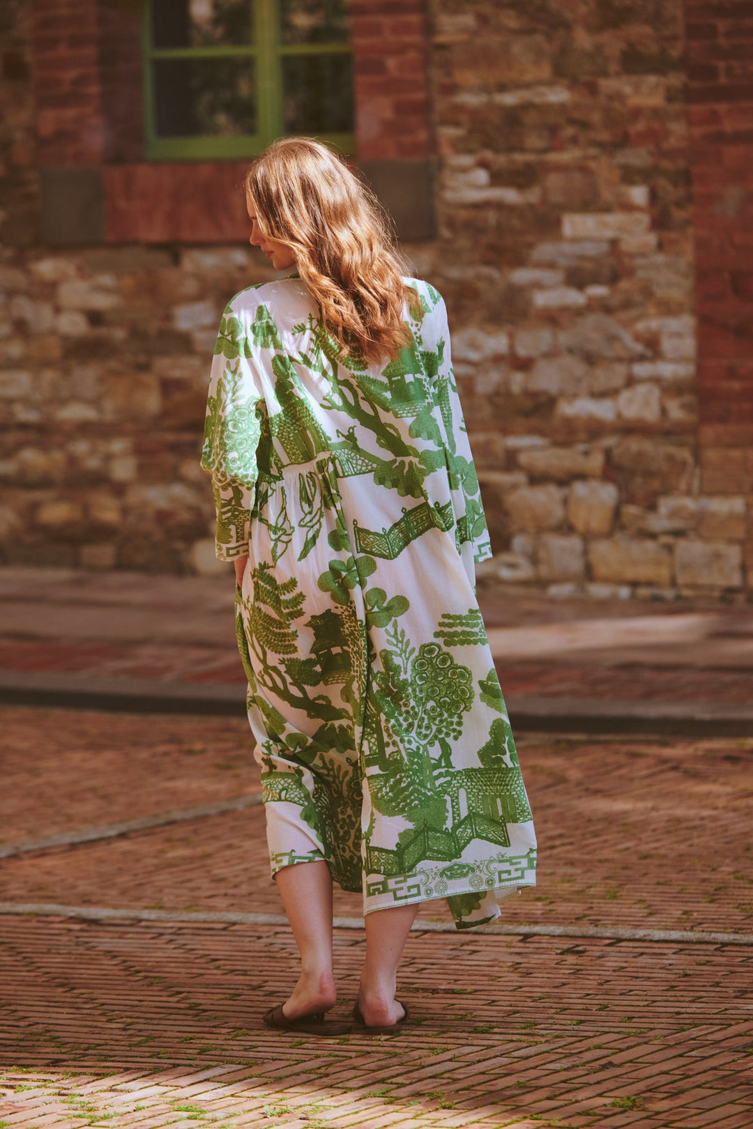 giant willow blue pinch pleat dress Giant Willow Green Pinch Pleat Dress