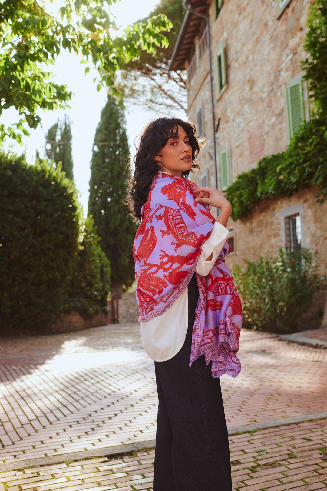 Giant Willow Violet Scarf - One Hundred Stars