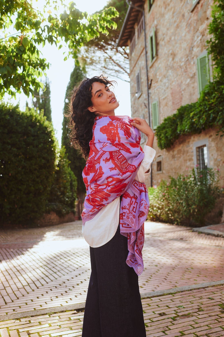 Giant Willow Violet Scarf - One Hundred Stars