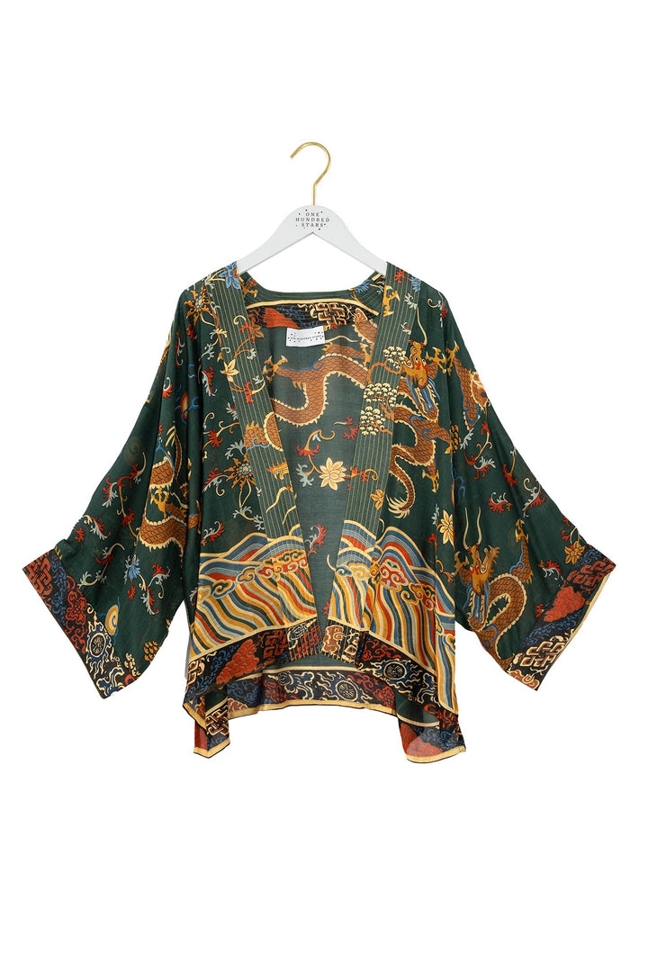 Dragon Green Kimono - One Hundred Stars