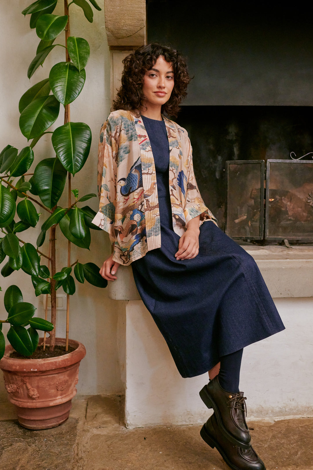 Hummingbird Nude Kimono