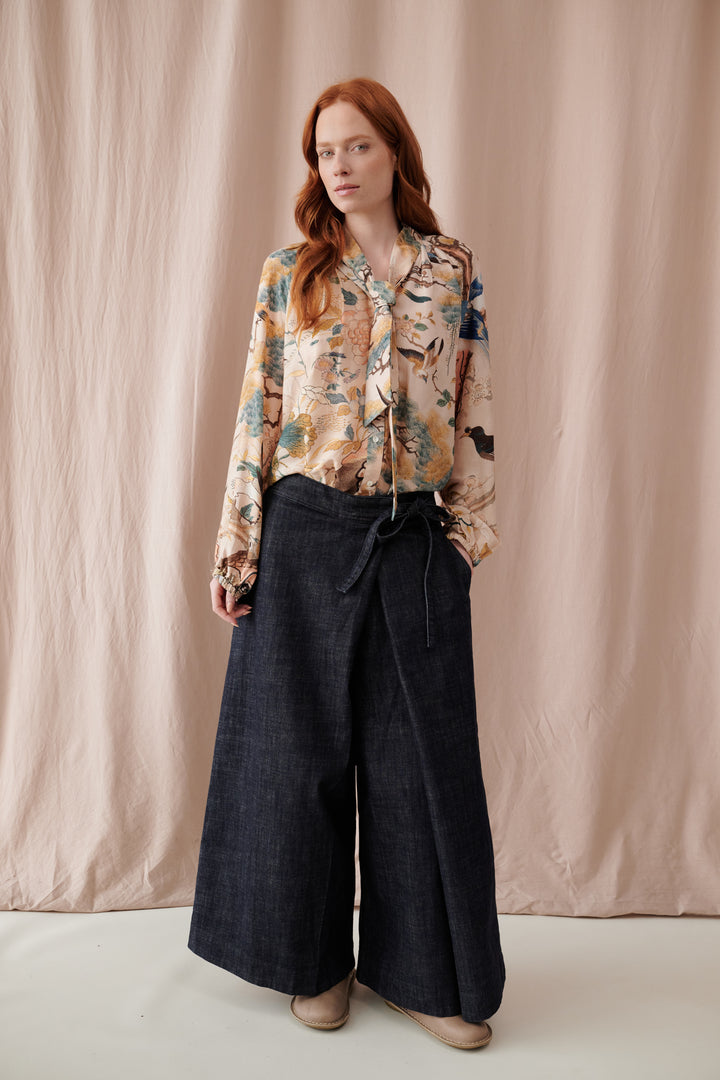 Hummingbird Nude Pussybow Blouse - One Hundred Stars