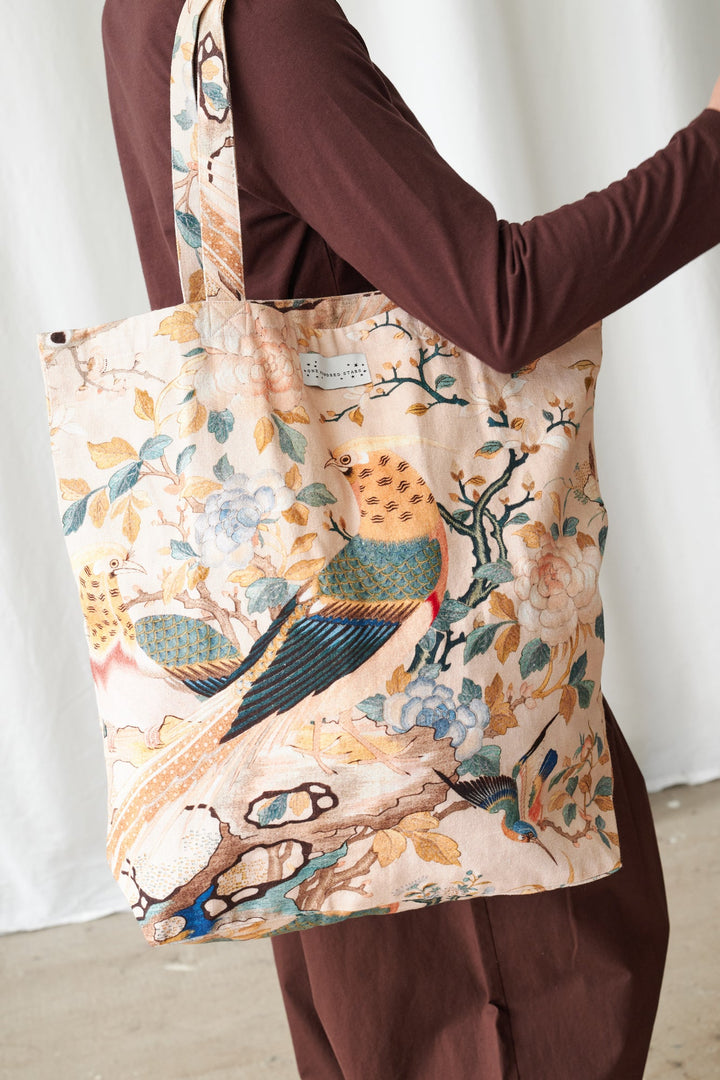 Hummingbird Nude Canvas Bag