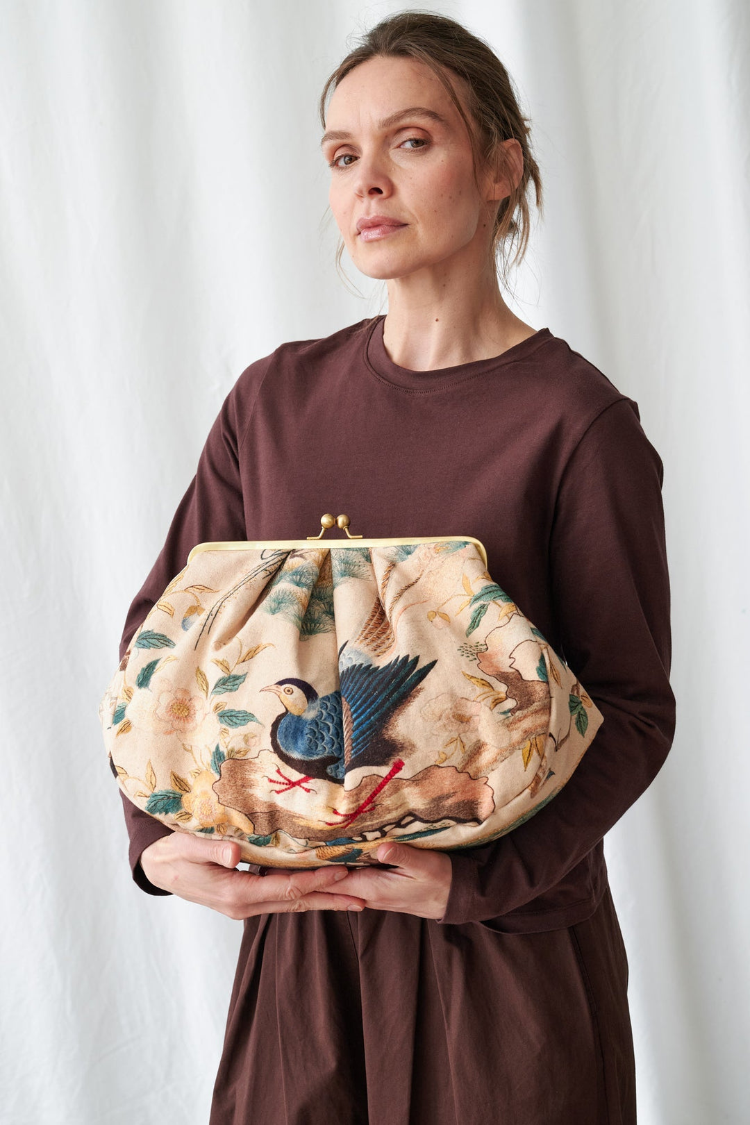 Hummingbird Nude Kiss Lock Clutch Bag - One Hundred Stars