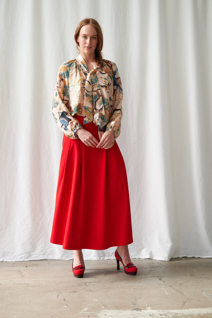 Hummingbird Nude Pussybow Blouse - One Hundred Stars